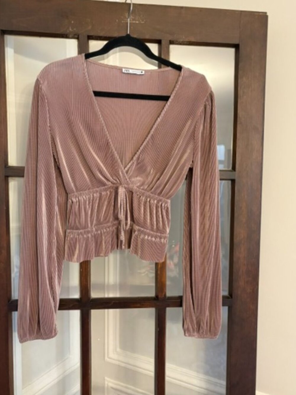 Zara Tie-Front Blouse, Size Small